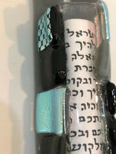 Load image into Gallery viewer, Art Glass Mezuzah Unique Door Jewish Hang Symbol
