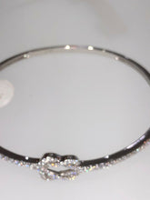 Load image into Gallery viewer, Authentic Sterling Silver Unique Zirconia Bracelet Bangle Rhodium
