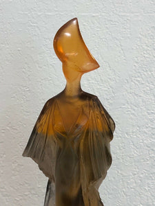DAUM France Pate De Verre Tulip Art Glass Figurine Luna Limited Edition