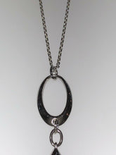 Load image into Gallery viewer, Authentic Elle Unique Zirconia Rhodium Pendant Onyx Chain Ruby

