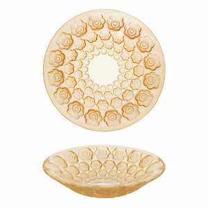Lalique Crystal Anemones Bowl Gold Luster BNIB