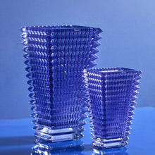 Load image into Gallery viewer, Baccarat Eye Vase Large Rectangular Blue
