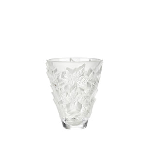 Lalique Crystal Champs-Elysees Vase Leaf Clear