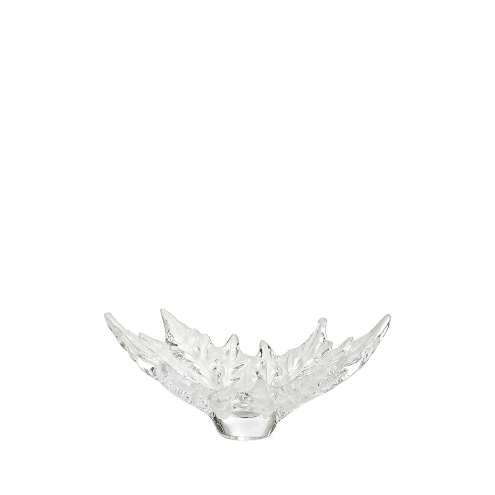 Lalique Crystal Champs-Elysees Bowl Clear Leaf Small