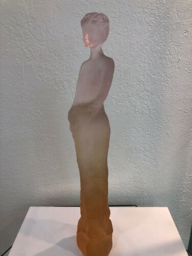 DAUM France Pate De Verre Art Glass Figurine Eugenie Limited Edition