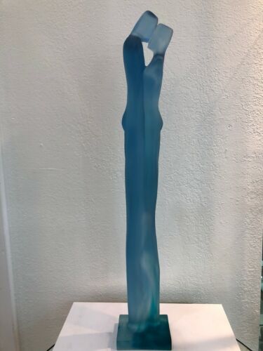 DAUM France Pate De Verre Art Glass Figurine  Depart Wedding Anniversary Limited