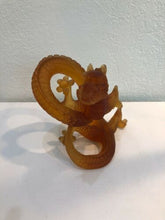 Load image into Gallery viewer, DAUM France Pate De Verre Art Glass Figurine Dragon Amber Numbered Edition NO BOX
