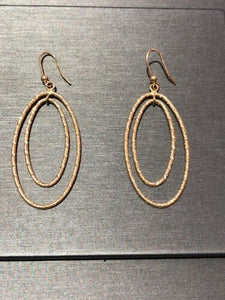 Unique 14k Yellow Gold Hoop Double Earrings