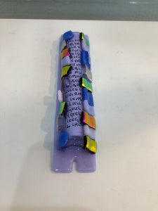 Art Glass Mezuzah Unique Door Jewish Hang Symbol