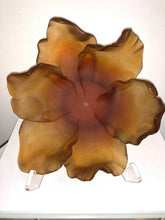 Load image into Gallery viewer, DAUM France Pate De Verre Tulip Art Glass Bowl Amber
