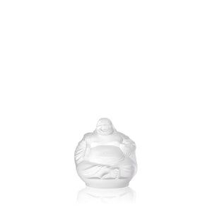 Lalique Crystal Happy Buddha Clear Frosted
