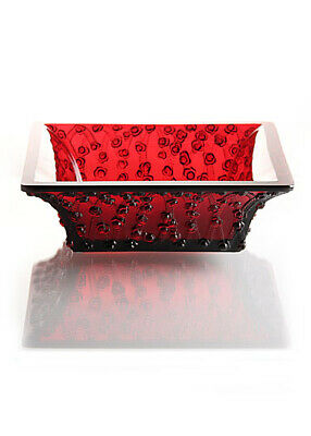 Lalique Crystal Rouge Red Roses Bowl BNIB 10114300
