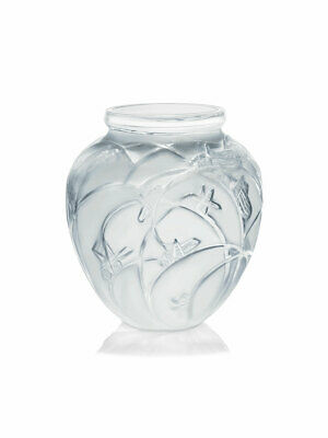 Lalique Crystal Grasshoppers Vase Art Nouveau BNIB 10107400
