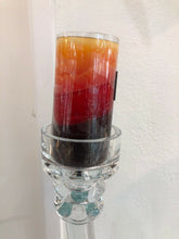 Load image into Gallery viewer, Art Glass Candle Holder Unique Jewish Shabbat Hannukah
