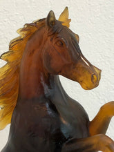 Load image into Gallery viewer, DAUM Pate De Verre Glass Amber Horse Stallion Limited Edition
