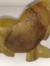 Load image into Gallery viewer, DAUM France Pate De Verre Art Glass Carps Fish Amber
