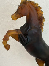 Load image into Gallery viewer, DAUM Pate De Verre Glass Amber Horse Stallion Limited Edition

