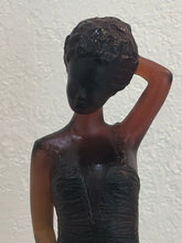 Load image into Gallery viewer, DAUM France Pate De Verre Art Glass Figurine Sophie Amber Limited Edition
