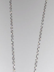 Sterling Silver Unique Zirconia Rhodium Pendant Chain