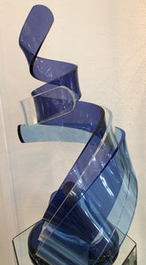 H Studio Haziza Lucite Art Sculpture Signed Original One of a Kind