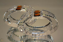 Load image into Gallery viewer, Swarovski Crystal Rainbow Napkin Rings Holders Set of Twelve BNIB
