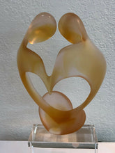 Load image into Gallery viewer, DAUM France Pate De Verre Art Glass Figurine Coeurs Hearts Limited Edition

