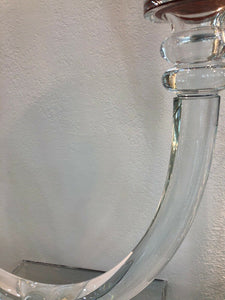 Art Glass Candle Holder Unique Jewish Shabbat Hannukah
