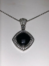 Load image into Gallery viewer, Sterling Silver Unique Zirconia Zircon Design Pendant Rhodium Plate With Chain
