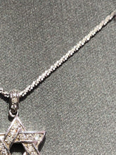 Load image into Gallery viewer, Unique One-of-a-kind 14k White Gold Diamond Pendant Necklace Star Of David
