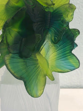 Load image into Gallery viewer, DAUM Pate De Verre Art Glass Crystal Perfume Bottle Flight Of Butterflies
