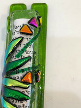 Load image into Gallery viewer, Art Glass Mezuzah Unique Door Jewish Hang Symbol
