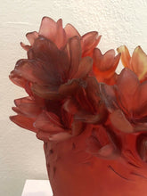 Load image into Gallery viewer, DAUM France Pate De Verre Safran Art Glass Vase Numbered Edition
