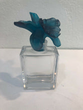 Load image into Gallery viewer, DAUM Pate De Verre Art Glass Crystal Perfume Bottle Blue Violet Cattleya
