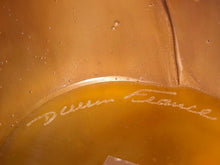 Load image into Gallery viewer, DAUM France Pate De Verre Tulip Art Glass Vase Amber
