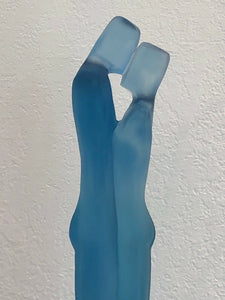 DAUM France Pate De Verre Art Glass Figurine  Depart Wedding Anniversary Limited
