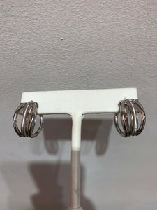 Unique 14k White Gold Small Hoop Earrings