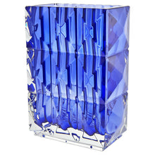 Load image into Gallery viewer, Baccarat Louxor Square Vase Blue BNIB 2811094
