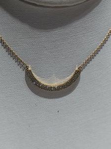 Unique One-of-a-kind 14k Yellow Gold Diamond Pendant Necklace