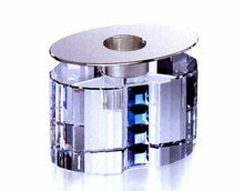 Load image into Gallery viewer, Swarovski Crystal Rainbow Candleholder Blue Zircon Sapphire BNIB 276704

