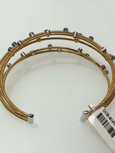 Sterling Silver Unique Zirconia Zircon Bracelet Bangle Flexible 14k Gold
