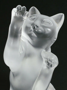 Lalique Crystal Cat Kitten Laughing Playing BNIB 1217200