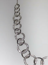 Load image into Gallery viewer, Sterling Silver Unique Zirconia Zircon Design Pendant Necklace 16-18”
