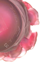 Load image into Gallery viewer, DAUM Pate De Verre Glass Red And Purple Vase Rose Passion Numbered Edition
