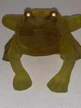 Load image into Gallery viewer, DAUM France Pate De Verre Art Glass Retired Frog Amber Green Yellow
