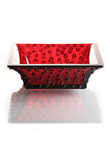 Lalique Crystal Rouge Red Roses Bowl BNIB 10114300