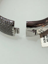 Load image into Gallery viewer, Sterling Silver Unique Zirconia Zircon Bracelet Bangle Rhodium
