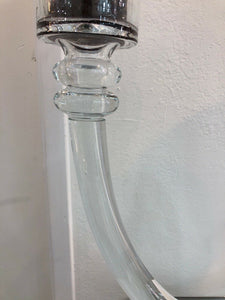 Art Glass Candle Holder Unique Jewish Shabbat Hannukah