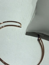 Load image into Gallery viewer, Unique 14k Rose Gold Diamond Bangle Cuff Bracelet
