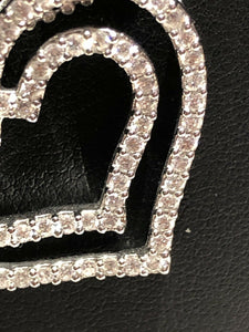 Unique One-of-a-kind 14k White Gold Diamond Pendant Necklace Heart