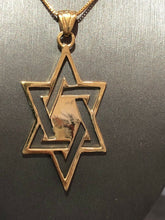 Load image into Gallery viewer, Unique 14k Yellow Gold Jewelry Pendant Slide Star Of David
